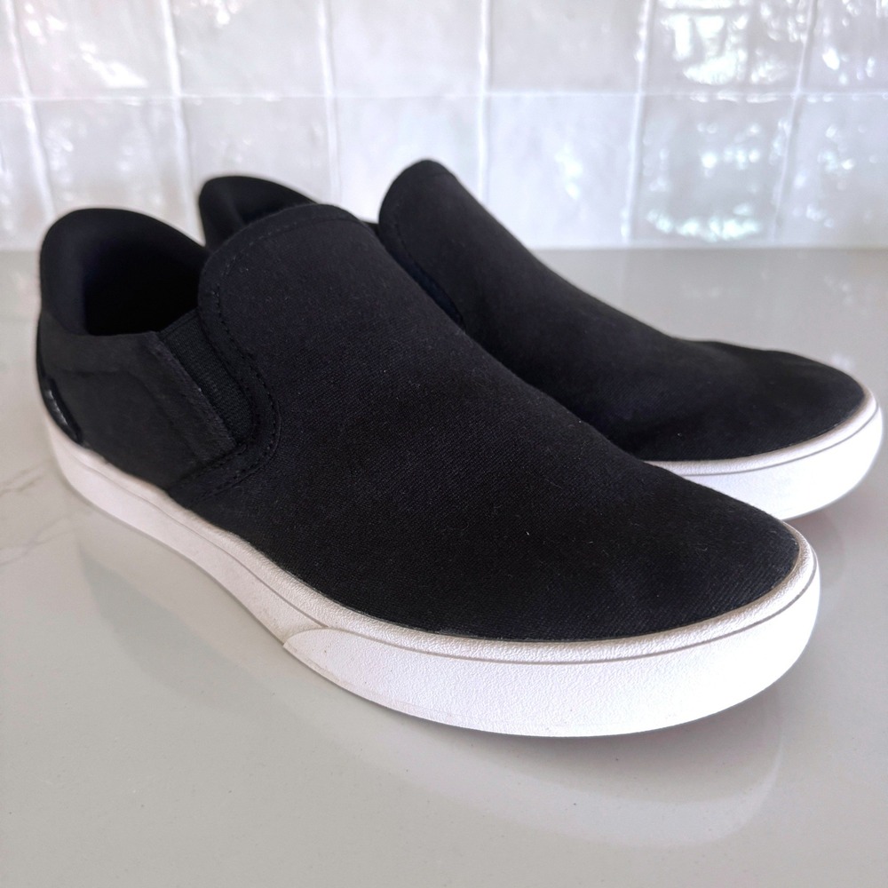 Kizik Denver Slip On Sneakers Mens 8 Black Canvas Hands Free Casual Unisex
